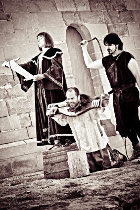 Medieval public beheading
