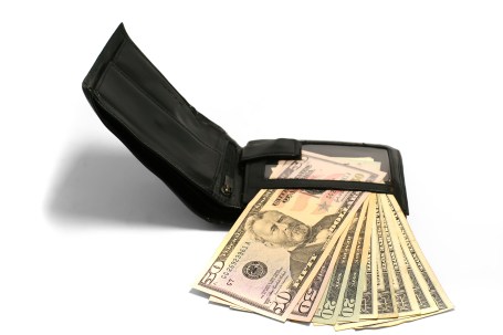 wallet with dollars